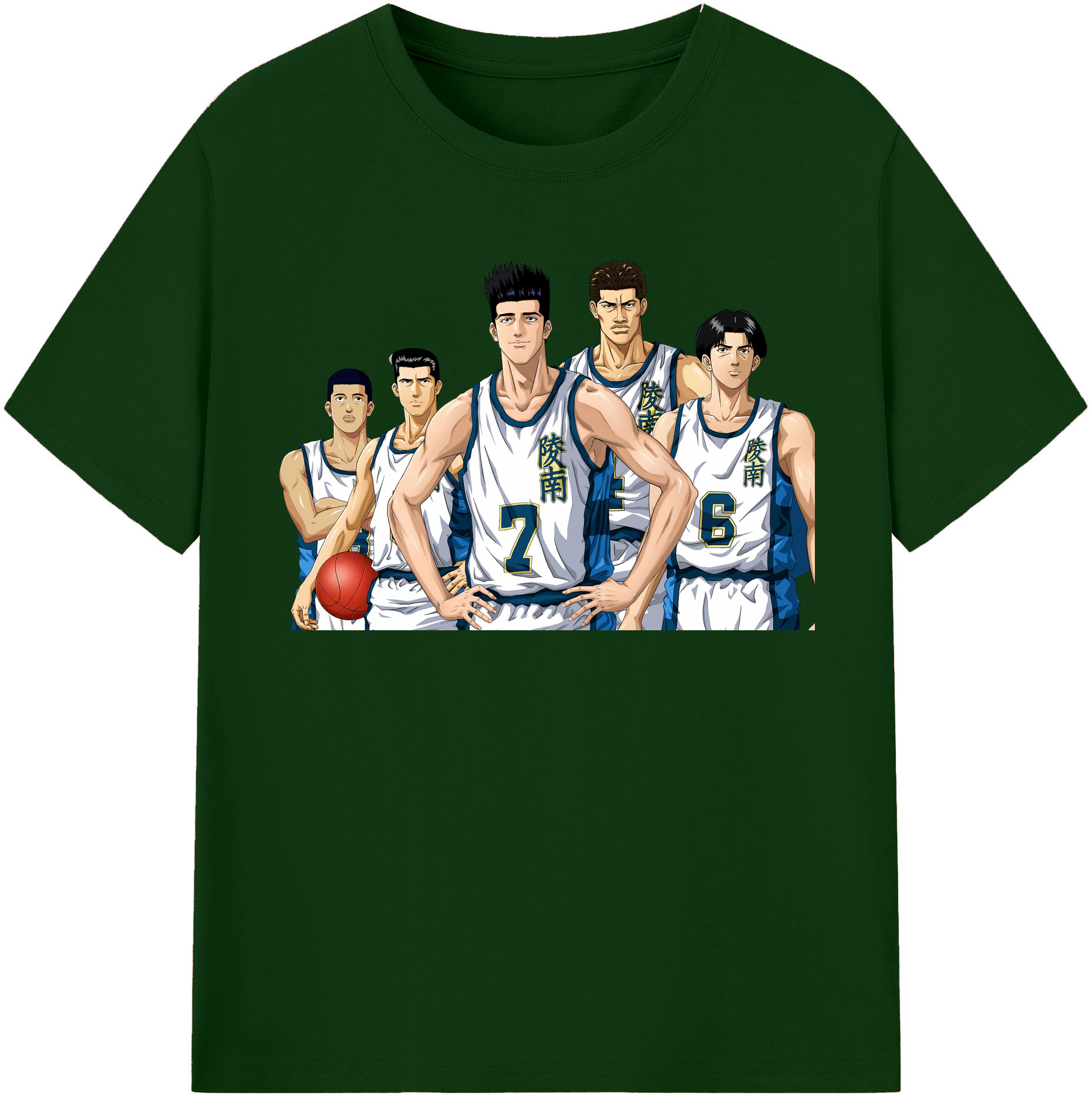 SLAM DUNK／スラムダンク 綿100％半袖Tシャツ（フロントプリント）